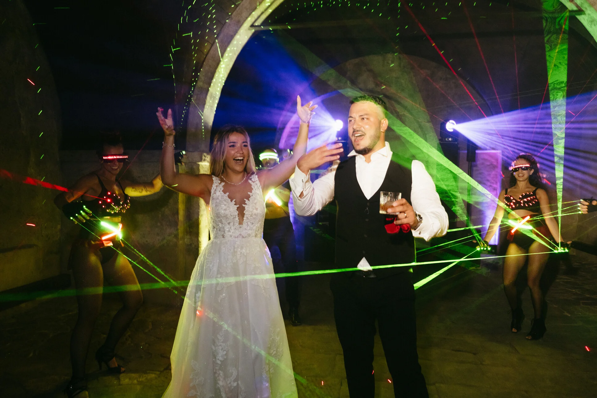 Extremis Laser Italia, spettacolo laser per eventi BGlare Performers